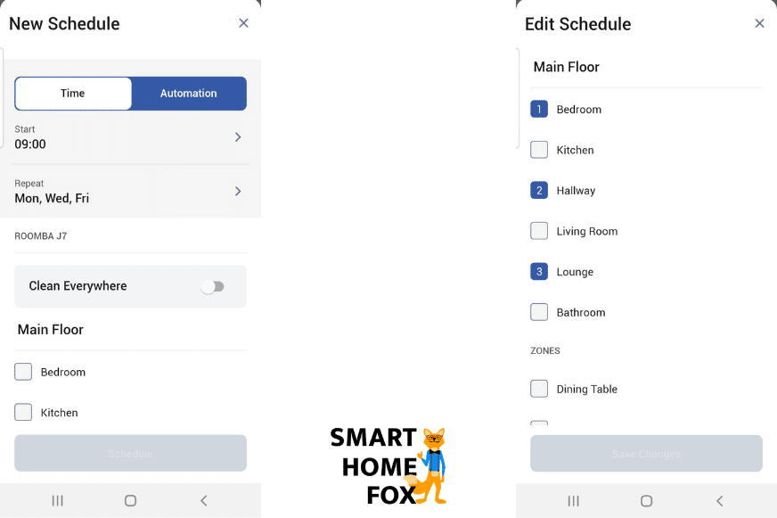 Ein Reinigungsplan wird in der iRobot Home App erstellt